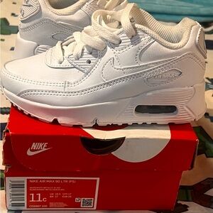 Nike Kids Air Max 90 LTR White Sneakers